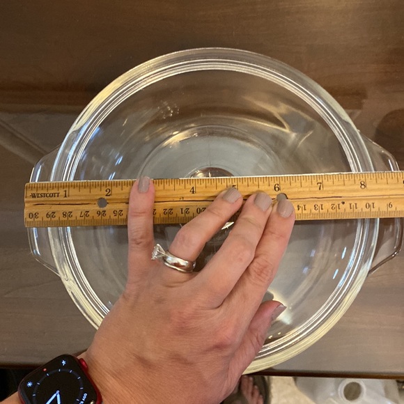 Anchor Hocking Fire King 1 1/2 qt clear round casserole with lid. - Picture 7 of 8